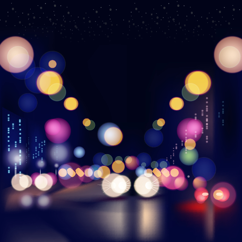 497x496 City Night Colored Halation Background Vector Graphics 05 Free