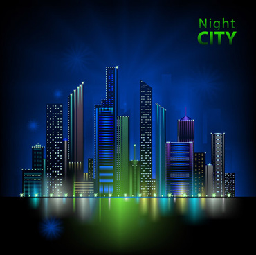 370x368 City Night Free Vector Download (2,520 Free Vector) For Commercial