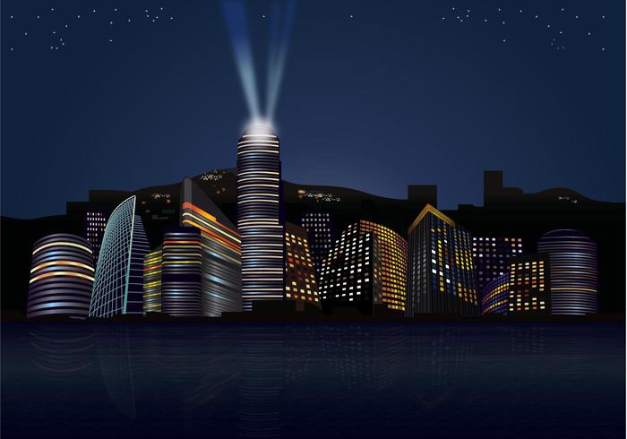 700x490 City Nights Skyline