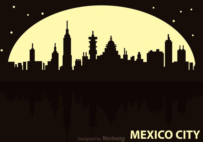 700x490 Mexico City Night Vector