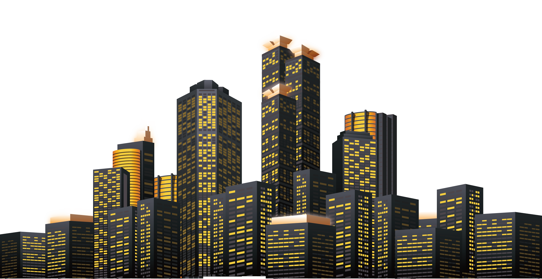 2294x1181 New York City Skyline Royalty Free Illustration