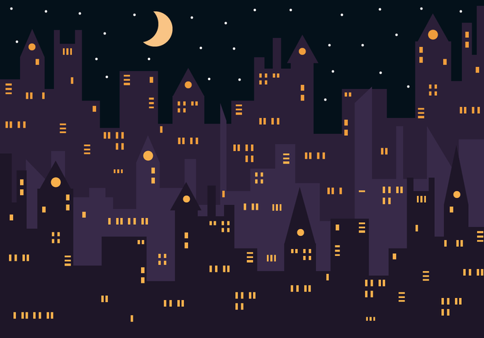 700x490 City At Night Free Vector Art