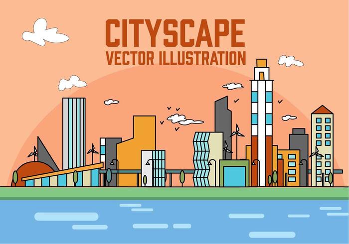 700x490 City Free Vector Art