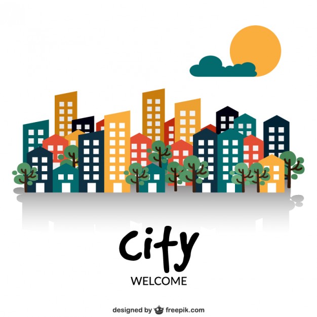 626x626 Welcome To The City Vector Free Download