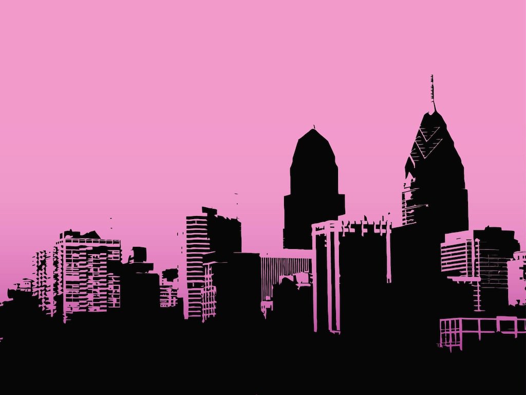 1024x768 City Silhouette Vector Art Amp Graphics