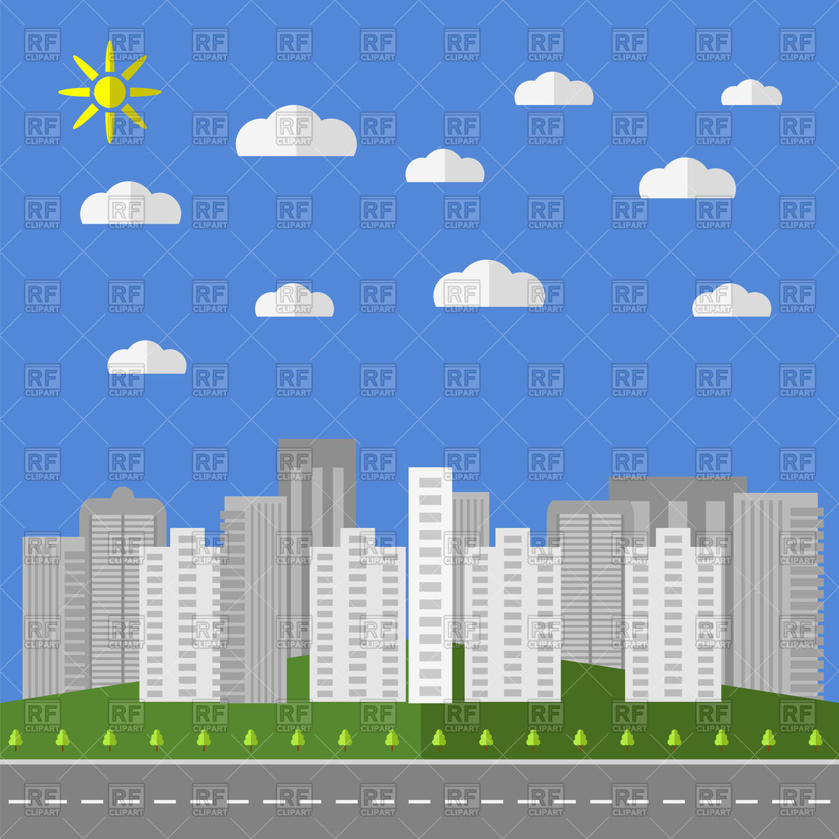1200x1200 City Background Vector Image Vector Artwork Of Architecture