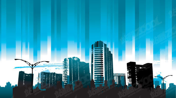 595x333 Yellow Modern City Vector Illustration Free Vector Download (9,497