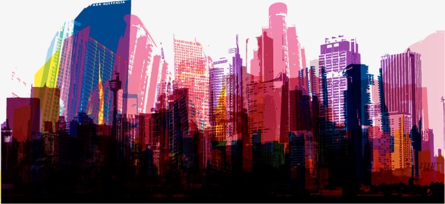 650x298 Color City, Color Vector, City Vector, City Banner Background Png