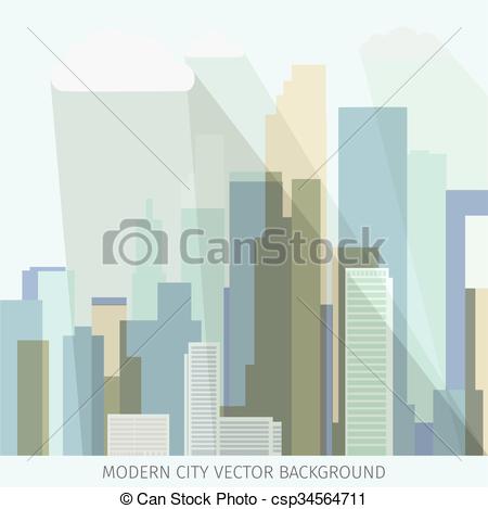 450x469 Modern Cityscape Vector. Conceptual Vector Illustration With