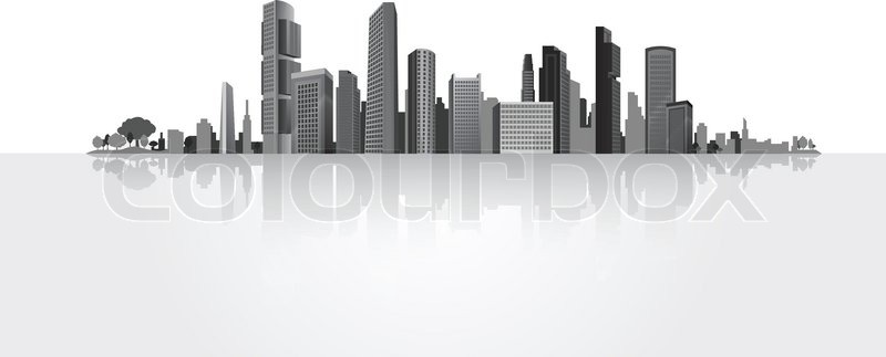 800x323 Big City (Town),vector,background,business Stock Vector Colourbox