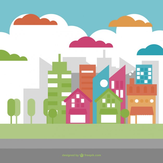626x626 Green City Vector Design Vector Free Vector Download In .ai