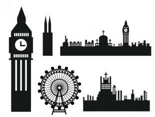 310x233 London City Silhouettes Free Vector Free Vectors Ui Download
