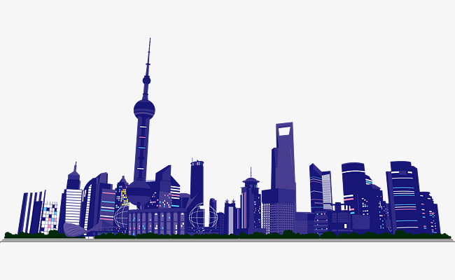 650x400 Night View Of Shanghai City Vector Color Cartoon, City Vector