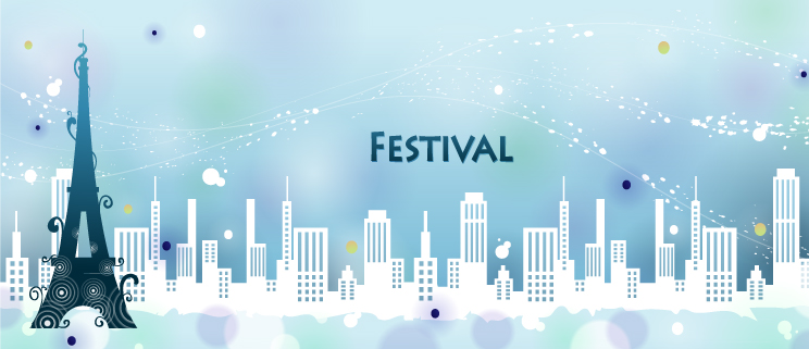 744x321 City Festival Free Vector Graphic Download