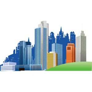 300x300 3d Isometric View Of Building Skyscraper In A City Vector