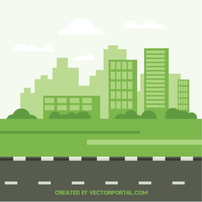 660x660 Green City Vector Graphics