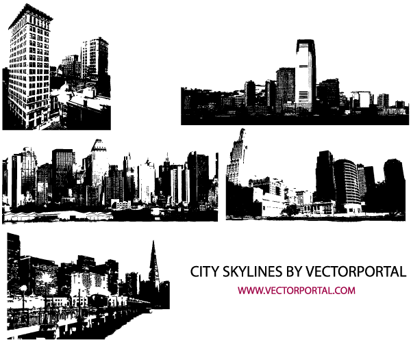 600x500 City Silhouette Vectors Download Free Vector Art Amp Graphics