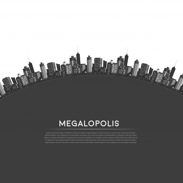 626x626 Vector Circle Modern City. Vector Free Download