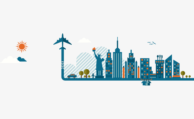 650x400 Creative American Cities Vector, Blue, City, Building Png And
