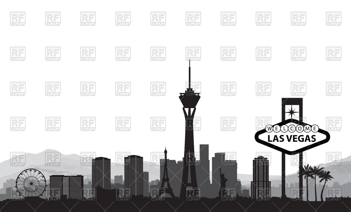 1200x725 Las Vegas Cityscape Vector Image Vector Artwork Of Design