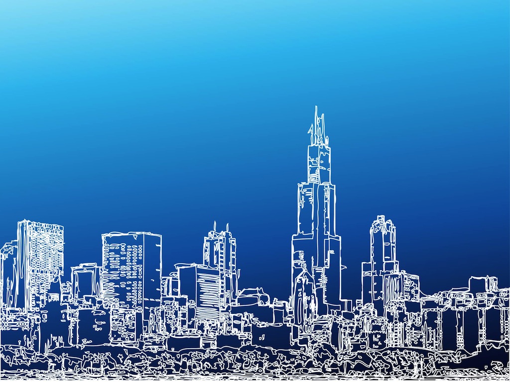 1024x768 Linear Cityscape