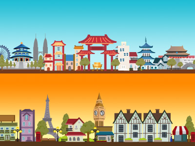 400x300 Cityscape Vector Set 1 By Louis D. Wiyono Wizmaya