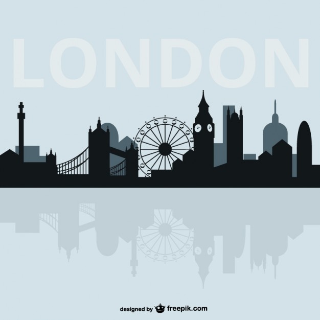 626x626 London Cityscape Silhouette Vector Free Download