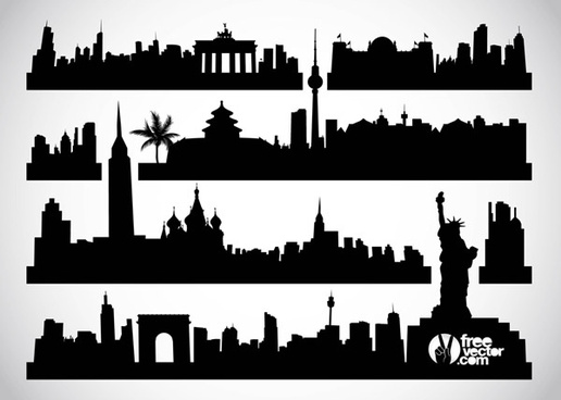 516x368 Vector Cityscape Free Vector Download (137 Free Vector) For