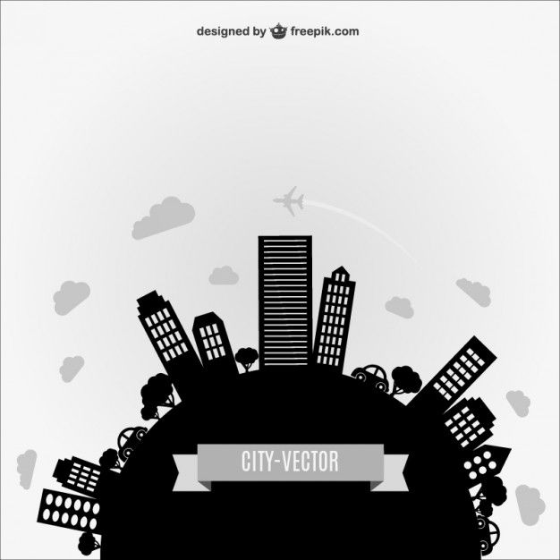 626x626 Silueta Vector Ciudad