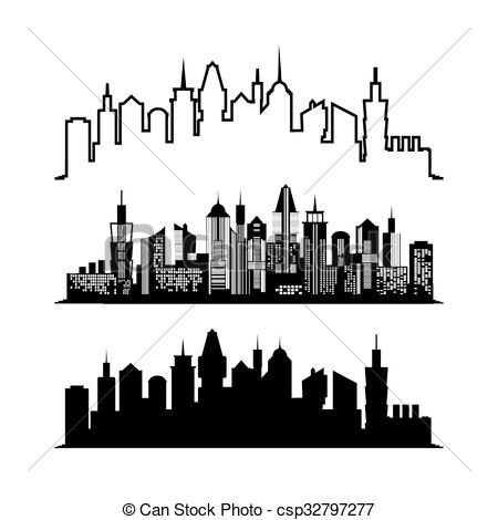 450x470 Ciudad, Conjunto, Vector, Arquitecto, Rascacielos