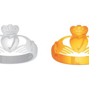 300x300 Free Claddagh Ring Vector Gold And Silver Sohadacouri