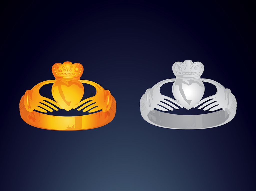 1024x767 Irish Claddagh Rings Vector Art Amp Graphics