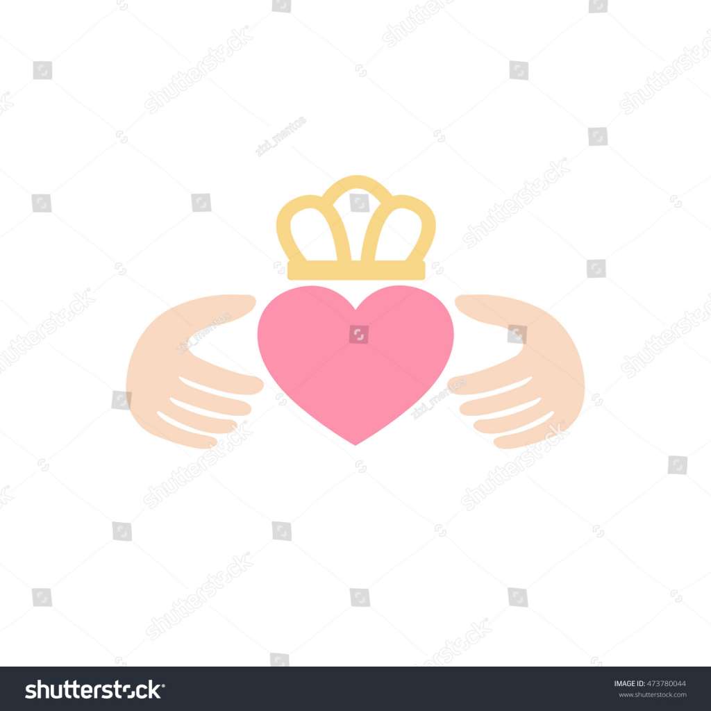 1024x1024 Claddagh Illustration Elegant Claddagh Ring Icon Vector