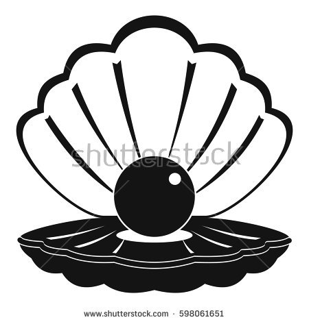 450x470 Clam Clipart Pearl Vector
