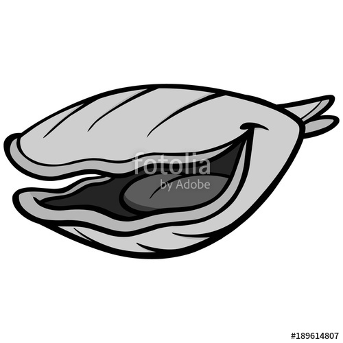500x500 Clam Cartoon Illustration