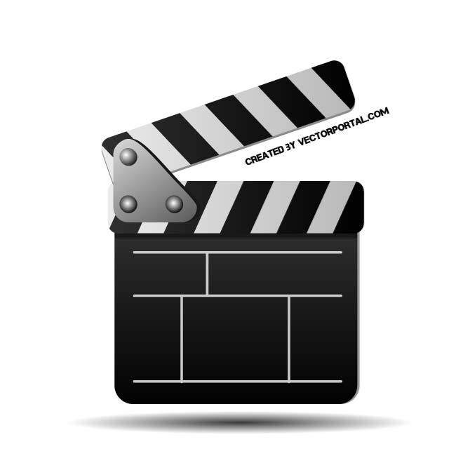 660x660 Clapboard Vector Illustration By Vectorportal