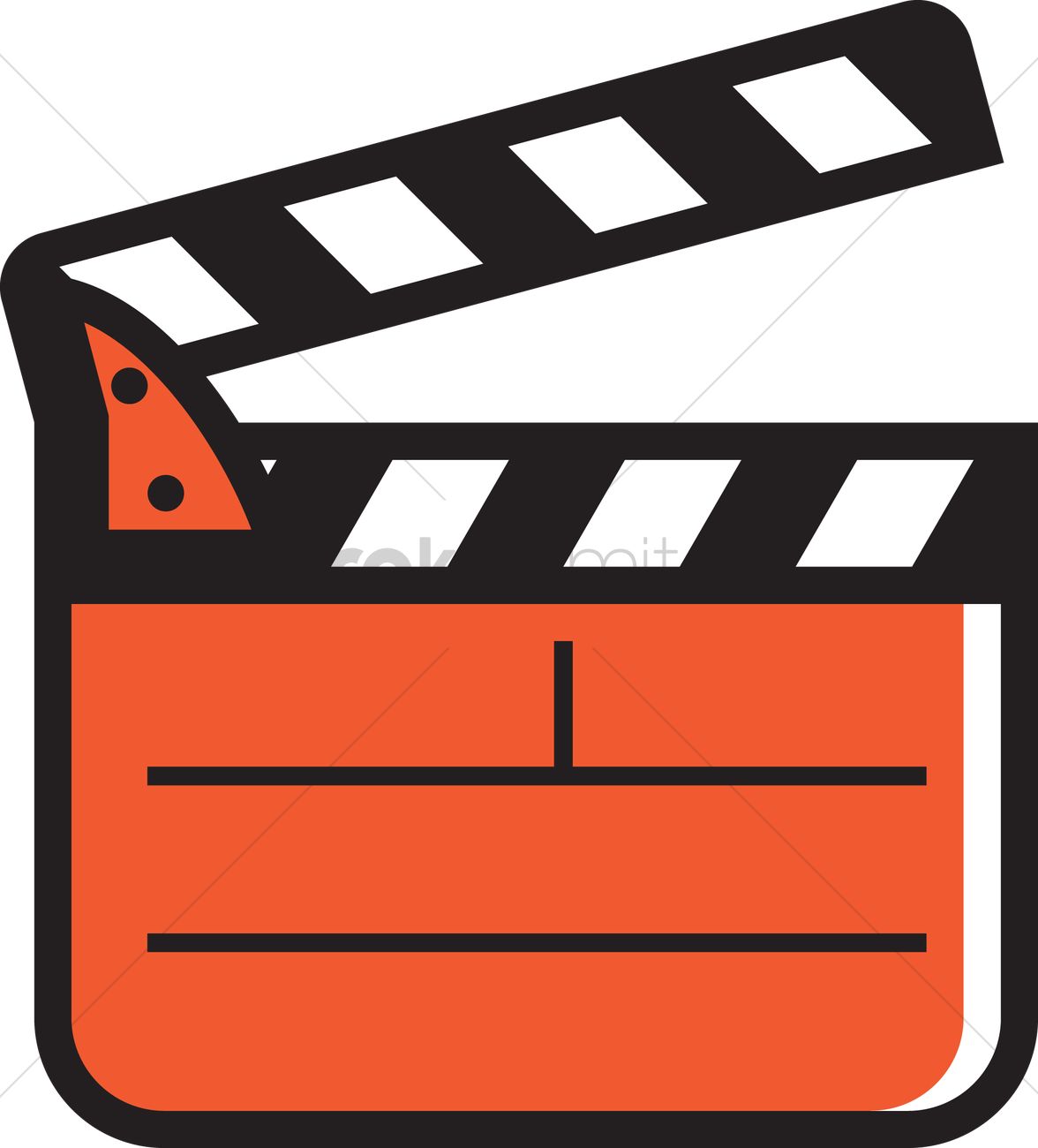 1176x1300 Film Clapboard Vector Image