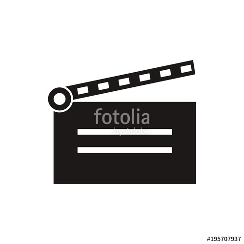 500x500 Clapper Board Vector Icon Stock Image And Royalty Free Vector