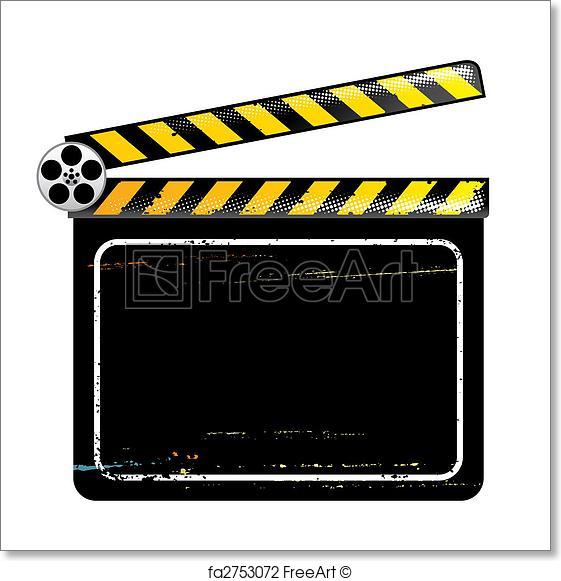 561x581 Free Art Print Of Movie Clapper Board. Clapper Board, Vector