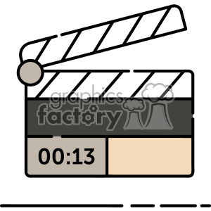 300x300 Royalty Free Clapperboard Vector Clip Art Images 403894 Vector