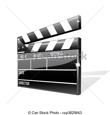 450x470 Vector Clapper Board Isolated On White.