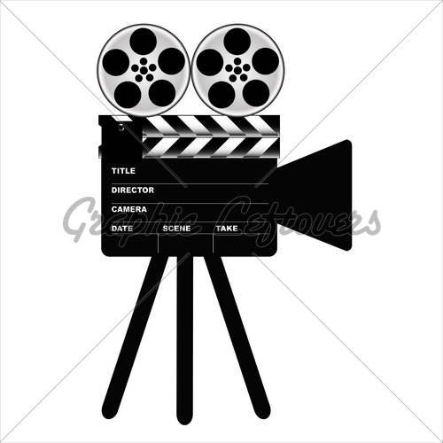 500x500 Camera Movie Clapper Board, Vector Gl Stock Images