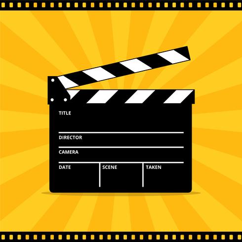 490x490 Clapper Board Vector For Movie Or Film