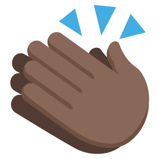 512x512 Clapping Hands Sign Dark Skin Tone Emoji Emoticon Vector Icon