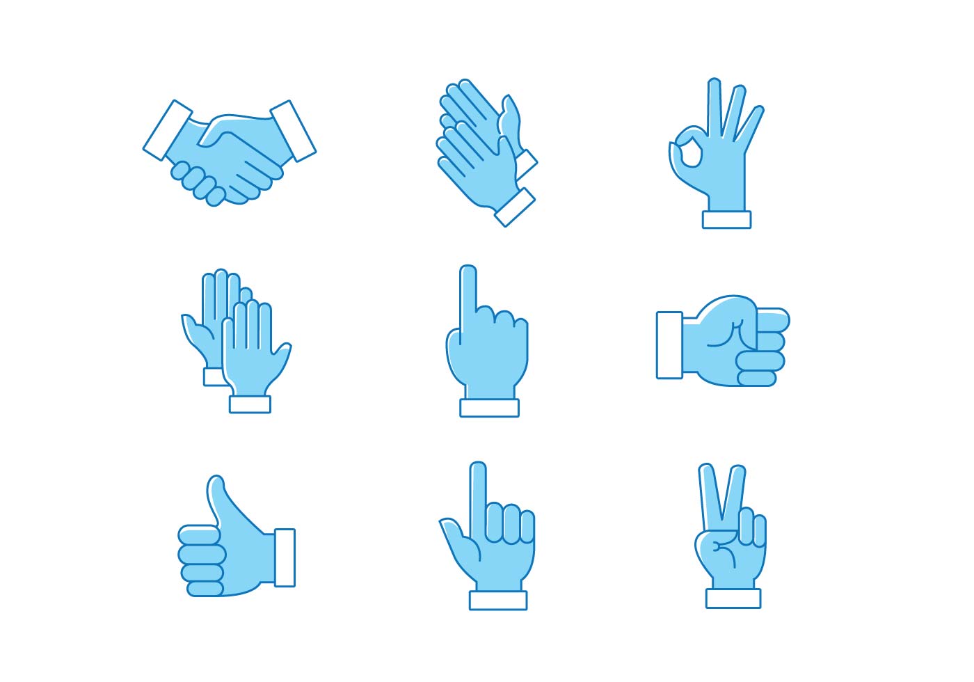 1400x980 Hands Clapping Vector Pack