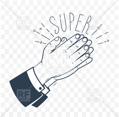 400x394 Icon Of Clapping Hands With Text N Vector Image Vector Artwork