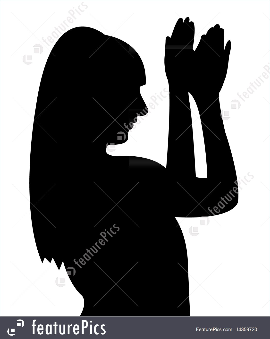 1112x1392 Clapping Hands, Silhouette Vector Stock Illustration I4359720