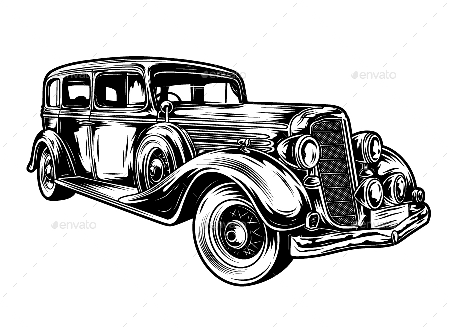 900x657 Classic Cars Vector By Sapi90 Graphicriver