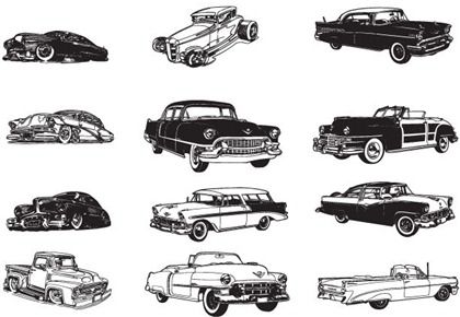 420x290 Free Various Vintage Car Vector Collection Photo Transfer