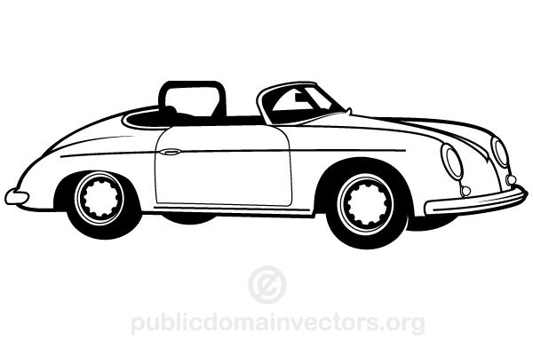 600x400 Free Vintage Car Vector Art 123freevectors